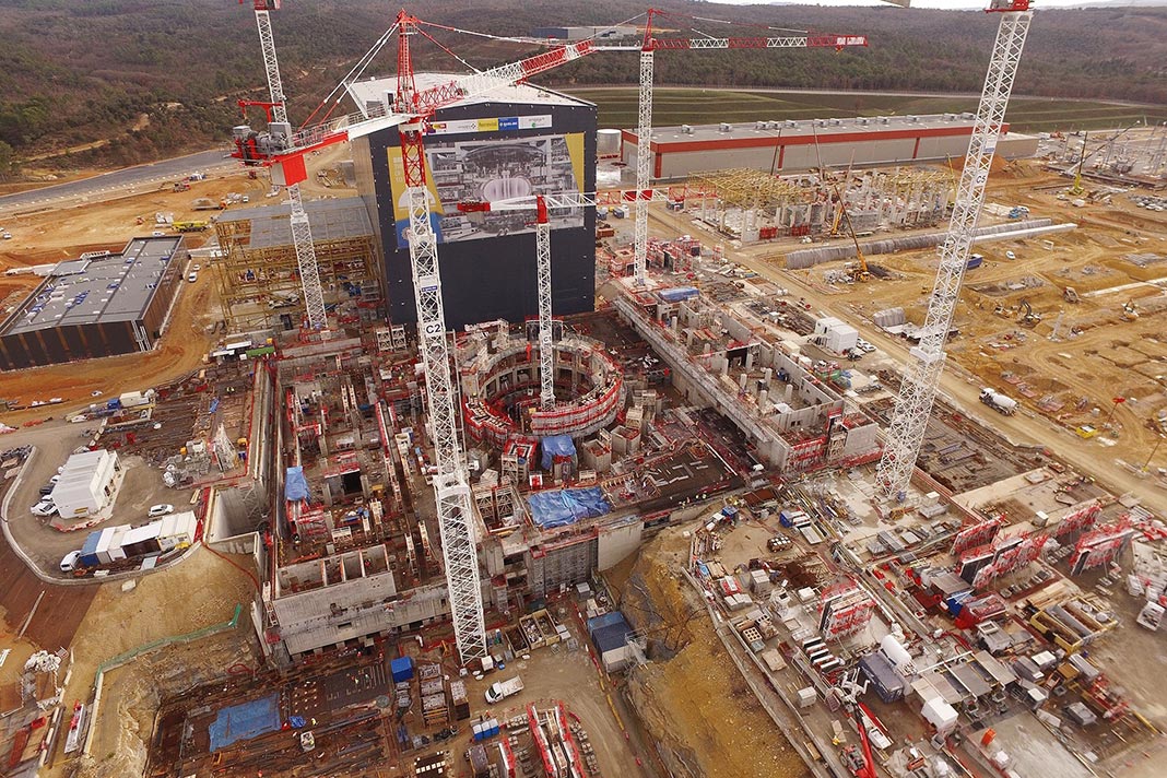 Vista aérea do ITER, janeiro 2017