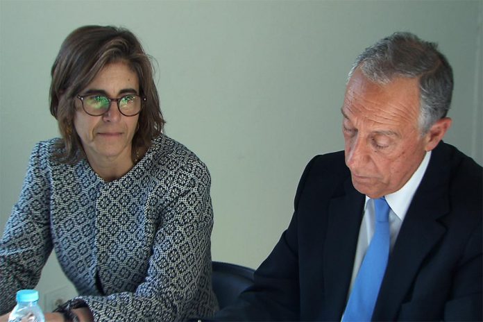 Presidente da República, Marcelo Rebelo de Sousa e Secretária de Estado do Ensino Superior, Maria Fernanda Rollo