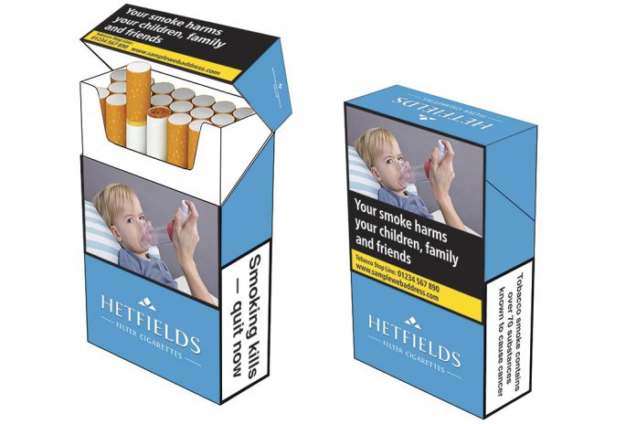 Novo desenho de embalagem de tabaco