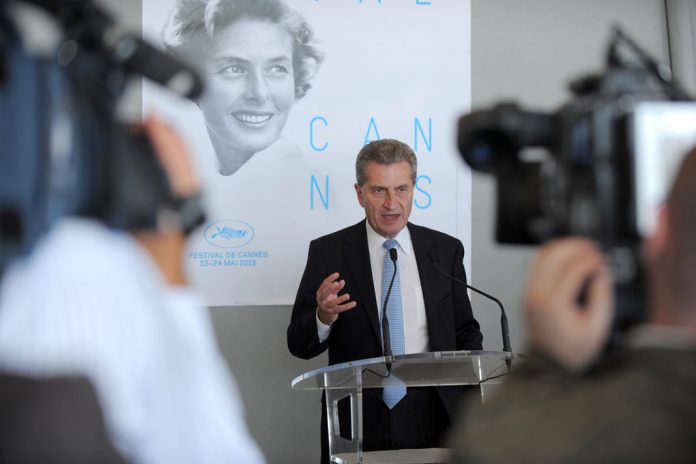 Günther H. Oettinger em Cannes, 2015