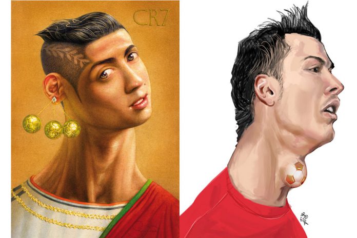 Caricaturas de Cristiano Ronaldo