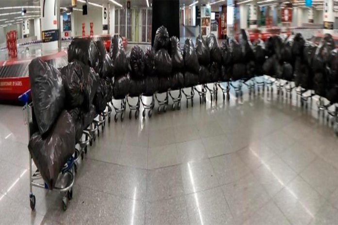 Apreensão de tabaco no aeroporto de Lisboa