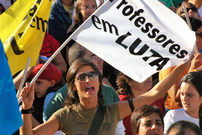 Manifestação de professores