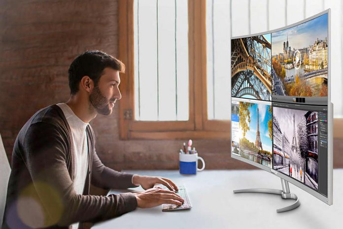 Philips com maior monitor curvo 4k do mercado