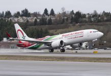 Boeing entrega primeiro avião 737 MAX 8 à Royal Air Maroc