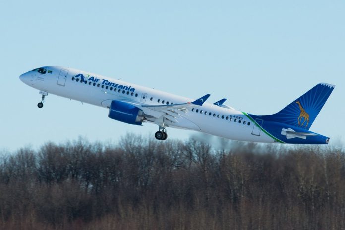 Air Tanzania recebe primeiro avião Airbus A220