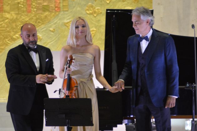 Carlo Bernini, Anastasyia Petryshak e Andrea Bocelli