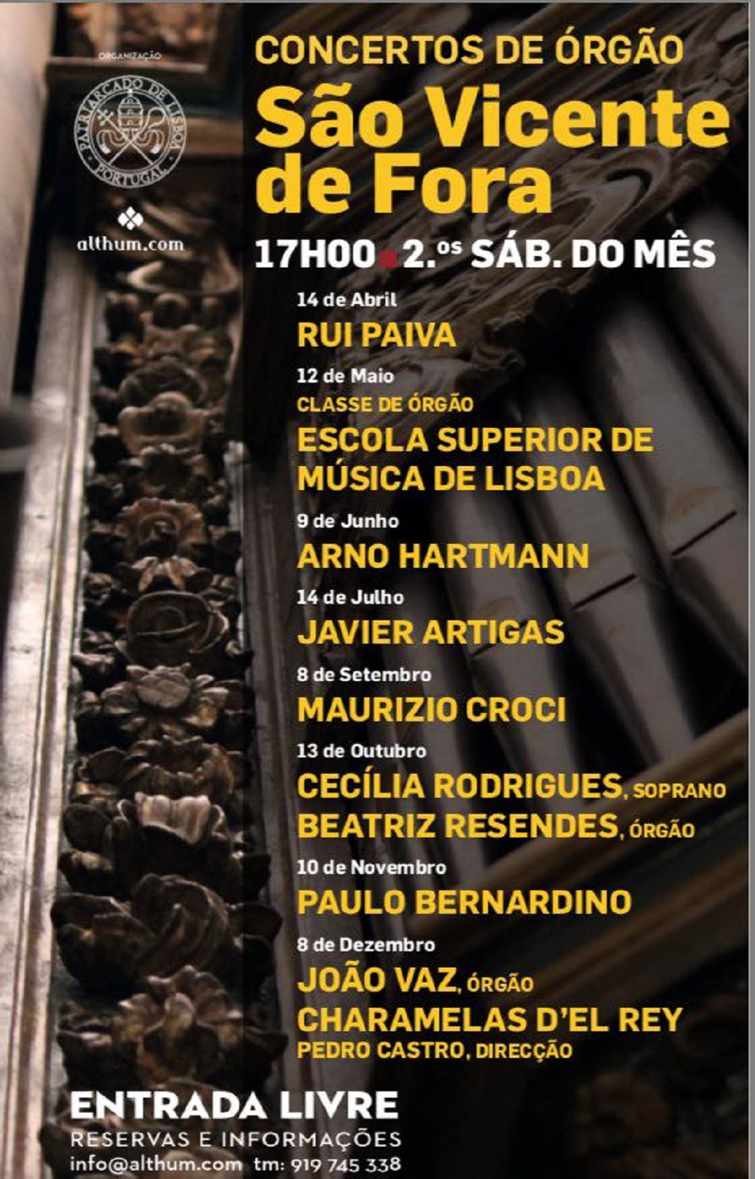 Maurizio Croci dá concerto na Igreja de São Vicente de Fora, Lisboa