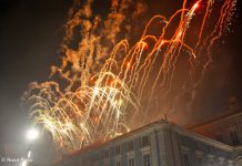 Festa de fim de ano de 2018 no Terreiro do Paço em Lisboa