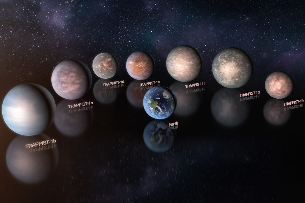 Planetas TRAPPIST-1 podem ser ricos em água