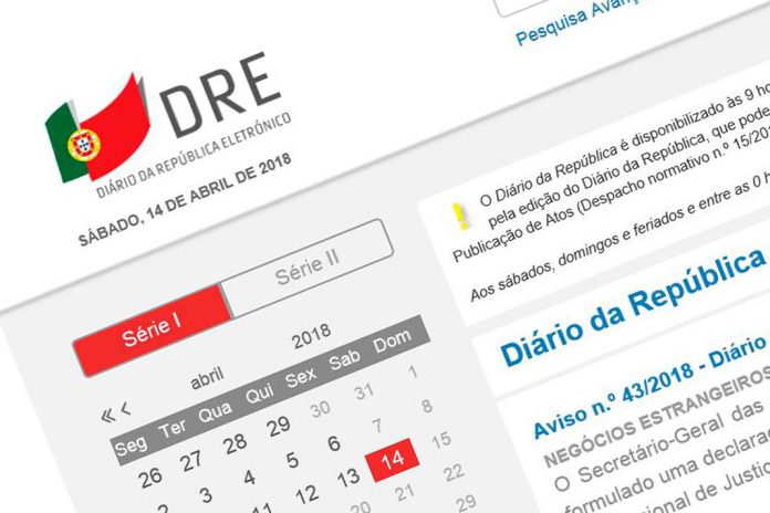 Diário da Republica com novas funcionalidades