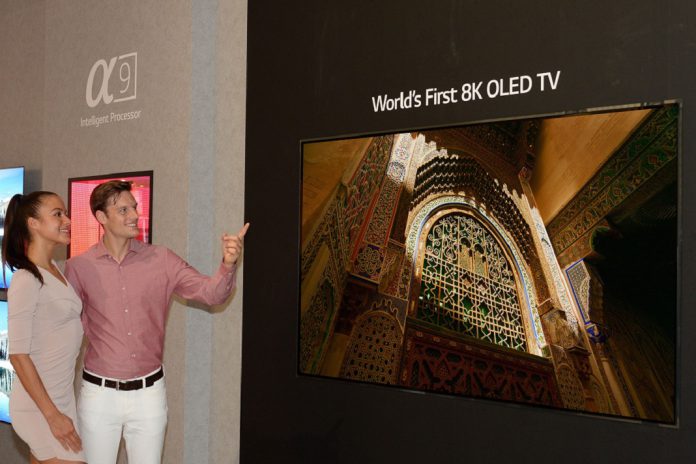 LG apresenta televisor OLED de 8K de grande dimensão na IFA 2018