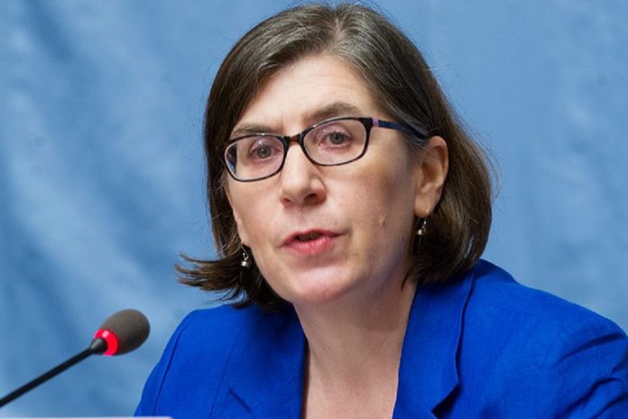 Liz Throssell, porta-voz do Alto Comissariado das Nações Unidas para os Direitos Humanos Liz Throssell, porta-voz do Alto Comissariado das Nações Unidas para os Direitos Humanos