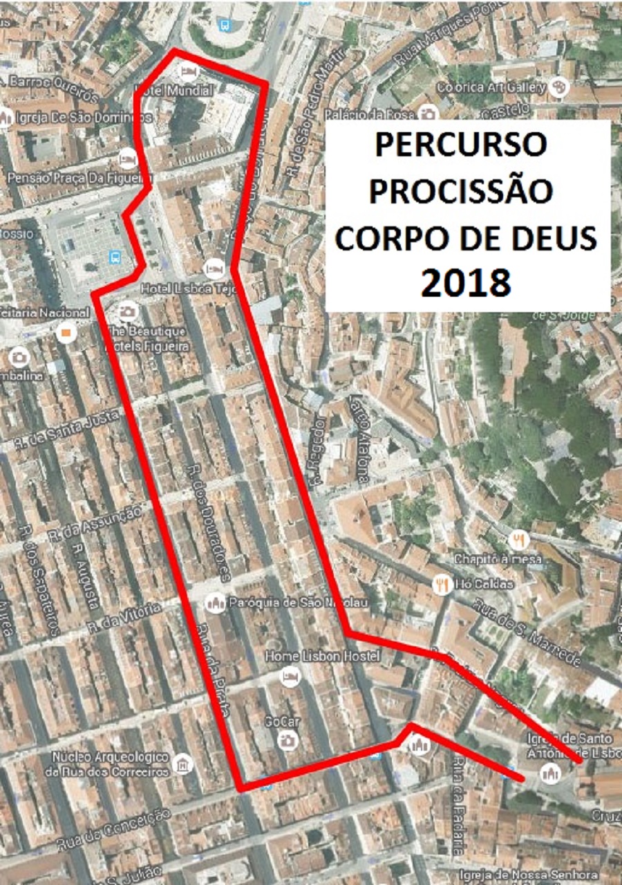 Procissão do Corpo de Deus, dia 31 de maio, percorre ruas de Lisboa