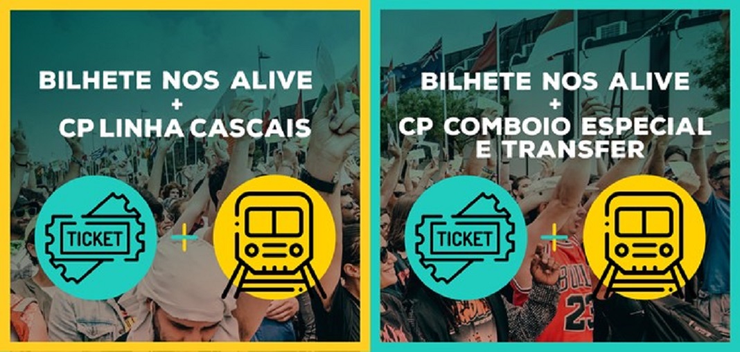 NOS Alive 2019 e a CP criam bilhete integrado 