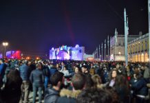 Imagens da passagem do ano no Terreiro do Paço