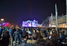 Imagens da passagem do ano no Terreiro do Paço