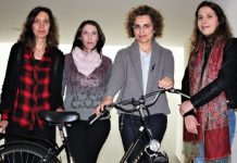 Nélia Silva, Eloísa Macedo, Nargarida Coelho e Mariana Coelho, investigadoras da UA, envolvidas no desenvolvimento de um modelo matemático que prevê acidentes com ciclistas e peões.