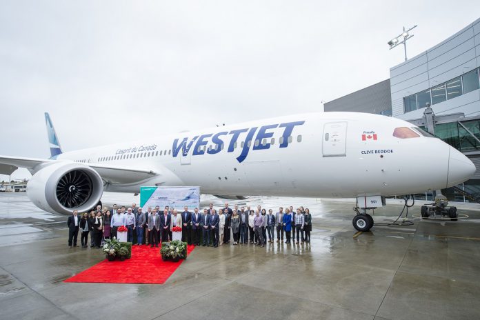 Boeing entrega primeiro 787 Dreamliner à WestJet