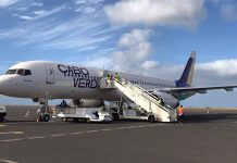 Cabo Verde Airlines recebe novo avião Boeing 757-200