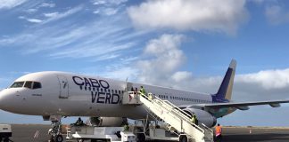 Cabo Verde Airlines recebe novo avião Boeing 757-200
