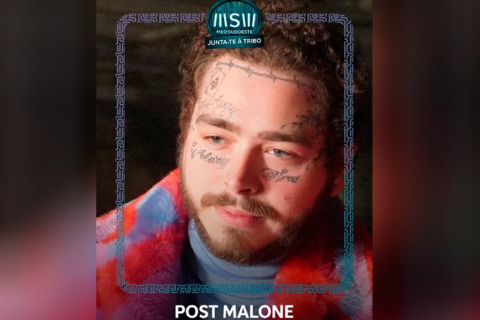 Post Malone, o rapper atua no Palco MEO na Zambujeira do Mar