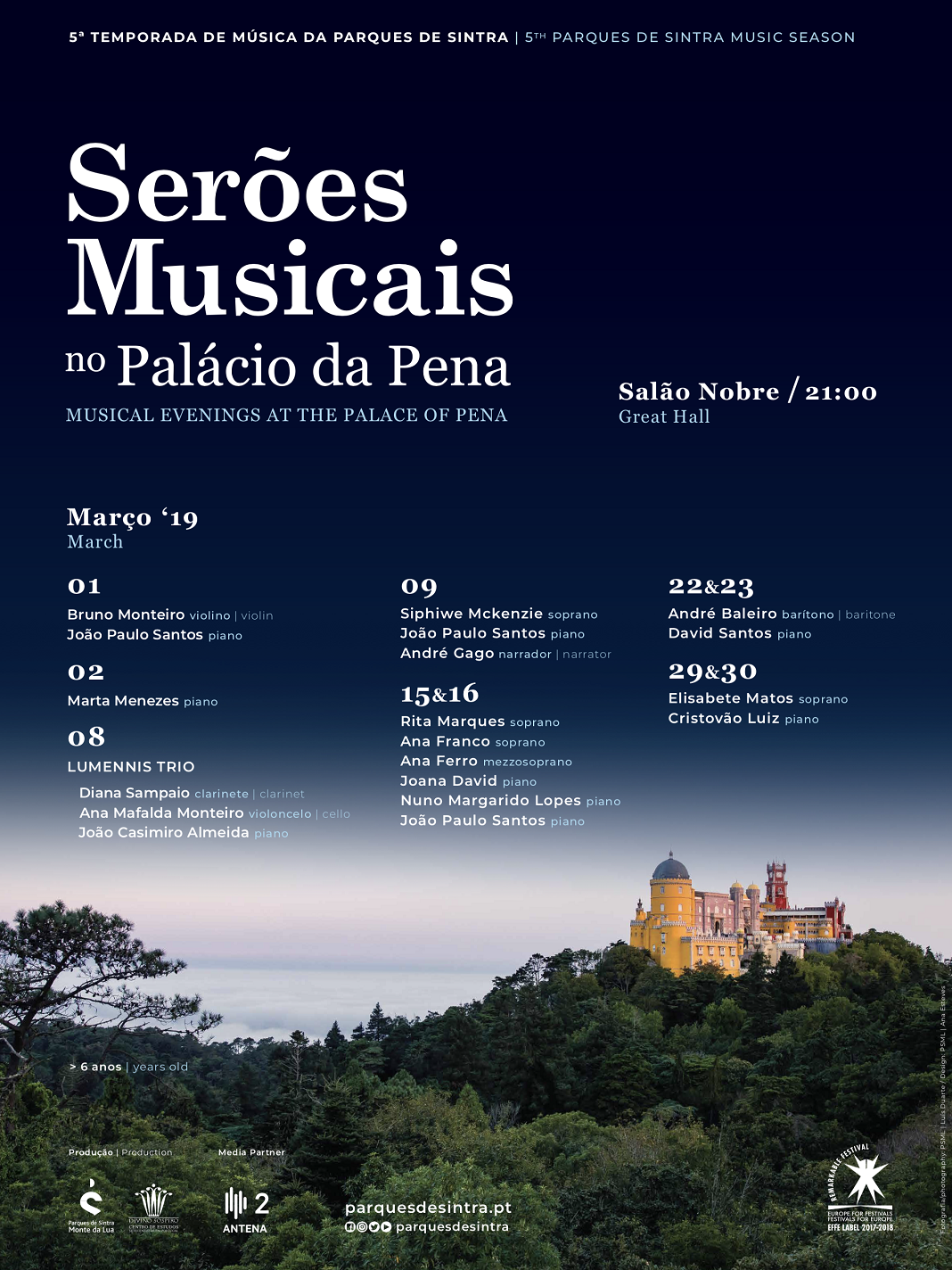 Serões Musicais no Palácio da Pena em Sintra