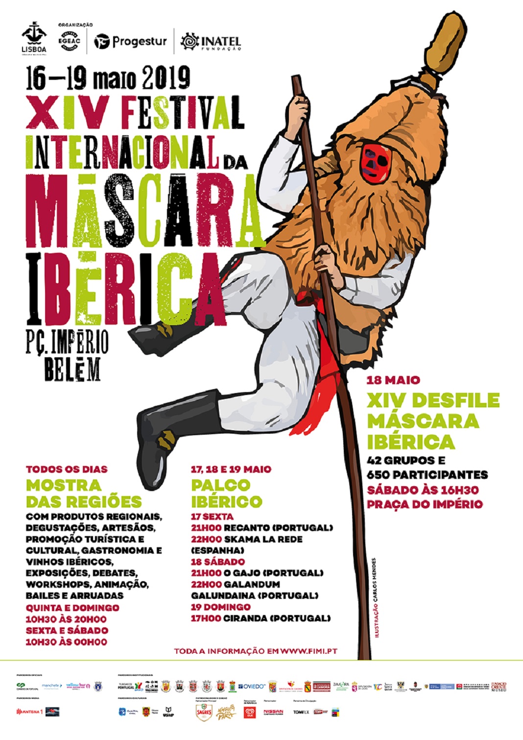 Desfile da Máscara Ibérica em Lisboa reúne grupos de seis países