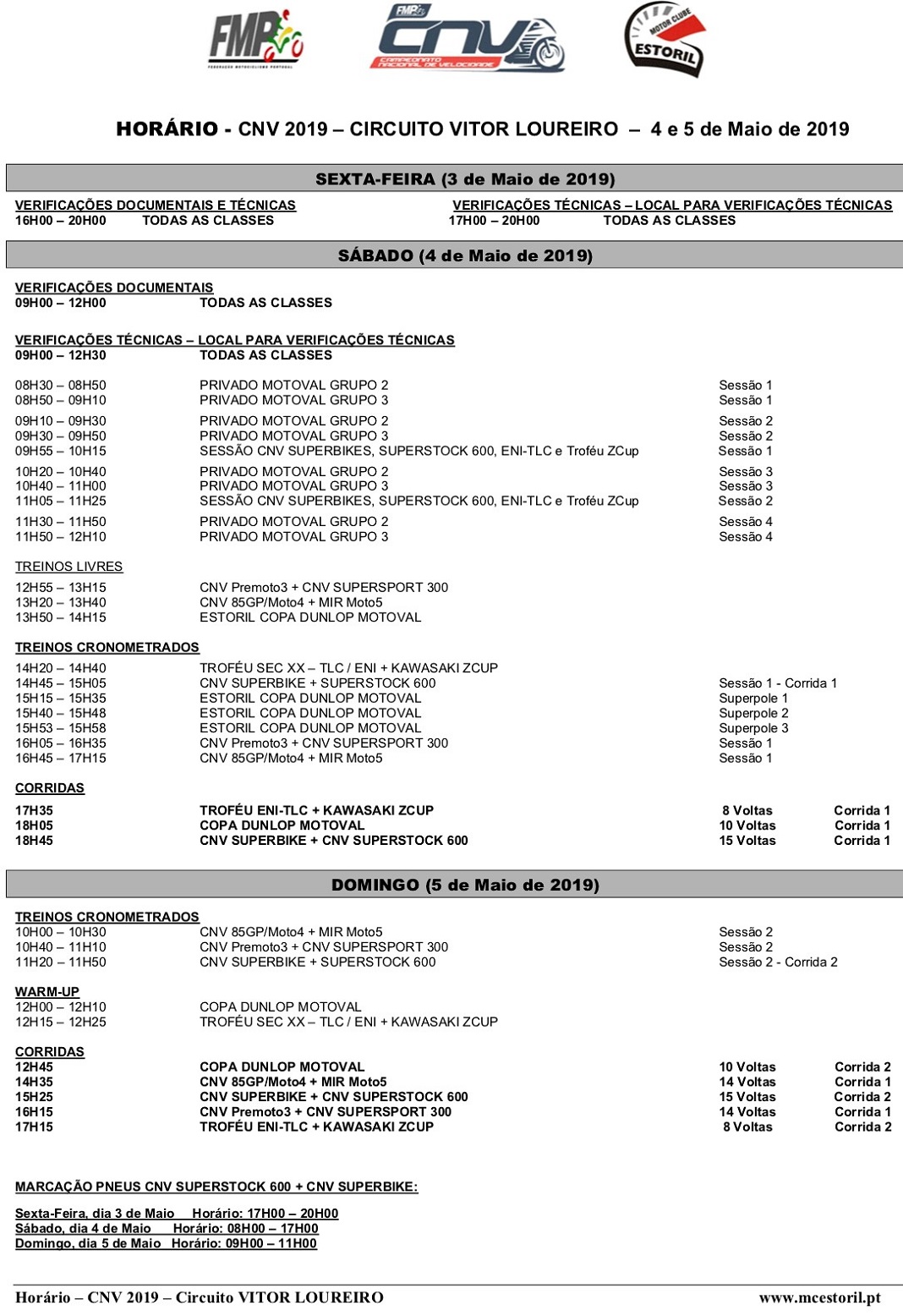 Estoril abre Campeonato Nacional de Velocidade 2019