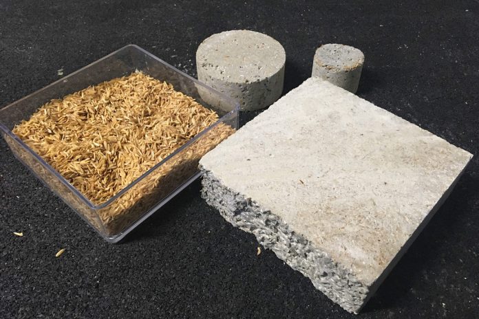 PrÃ©-fabricados de betÃ£o com casca de arroz para construÃ§Ã£o sustentÃ¡vel