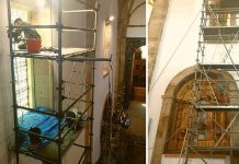 Vitrais da Concatedral de Miranda do Douro em restauro
