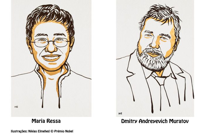 Prémio Nobel da Paz de 2021 atribuído aos jornalistas Maria Ressa e Dmitry Muratov