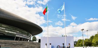 Hasteada bandeira das Nações Unidas, em Lisboa, assinalando Conferência dos Oceanos