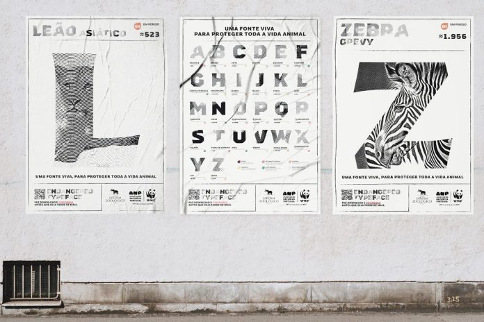 Campanha The Endangered Typeface para proteger espécies ameaçadas