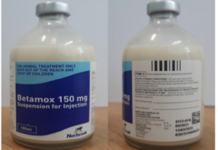 Alerta de retirada do medicamento Betamox 150 mg/ml Suspensão injetável