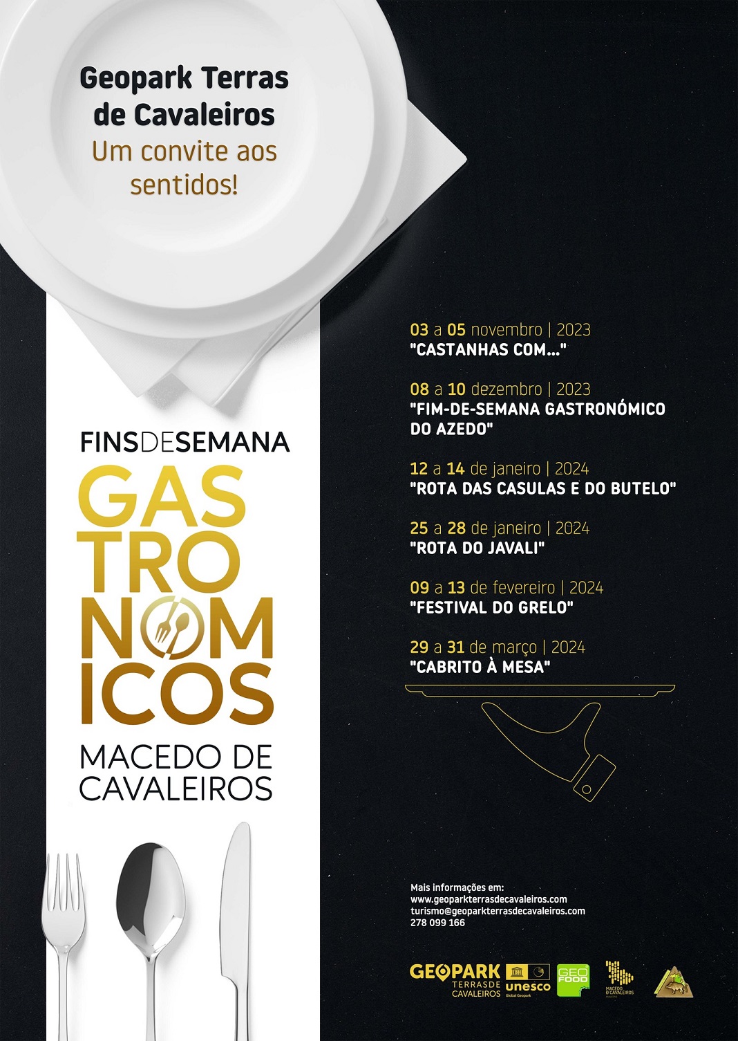 Fins-de-semana Gastronómicos de Macedo de Cavaleiros até março de 2024