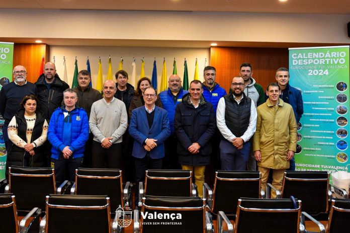 Eurocidade Tui Valença anuncia Calendário Desportivo para 2024 Para 2024 estão previstas 21 atividades desportivas e a previsão da participação de cerca de 7 mil atletas, a realizar em Valença e Tui. Um calendário desportivo que reforça a cooperação e sentimento de valencianos e tudenses à Eurocidade. Eurocidade Tui Valença anuncia Calendário Desportivo para 2024 Para 2024 estão previstas 21 atividades desportivas e a previsão da participação de cerca de 7 mil atletas, a realizar em Valença e Tui. Um calendário desportivo que reforça a cooperação e sentimento de valencianos e tudenses à Eurocidade.