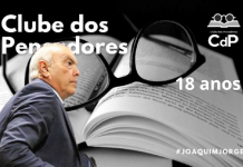 Clube dos Pensadores assinala 18 anos de atividade em sessão especial Clube dos Pensadores assinala 18 anos de atividade em sessão especial
