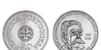 Banco de Portugal lança moeda de coleção “200 anos do nascimento de Camilo Castelo Branco”