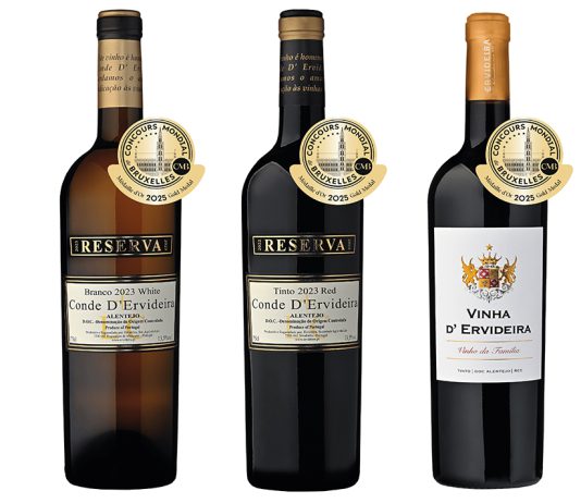 Vinho português Ervideira distinguido com ouro no Concurso Mundial de Bruxelas 2025