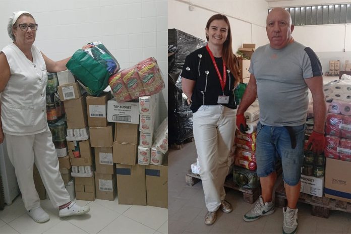 Bens alimentares e de higiene doados à Associação Cultural e de Solidariedade Social de Regadas e Delegação de Fafe da Cruz Vermelha