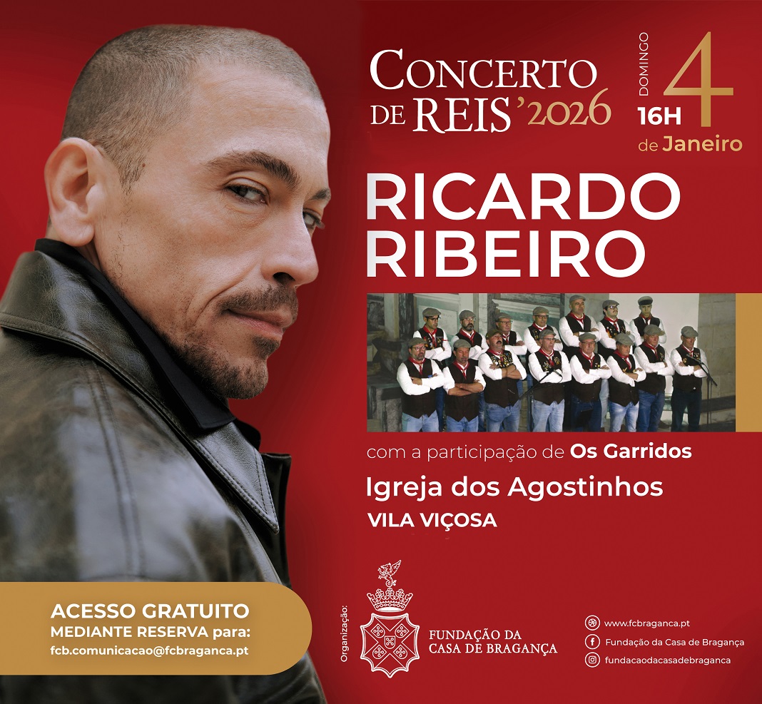 Vila Viçosa: Concerto de Reis da Fundação da Casa de Bragança com Ricardo Ribeiro e cante alentejano “Os Garridos”