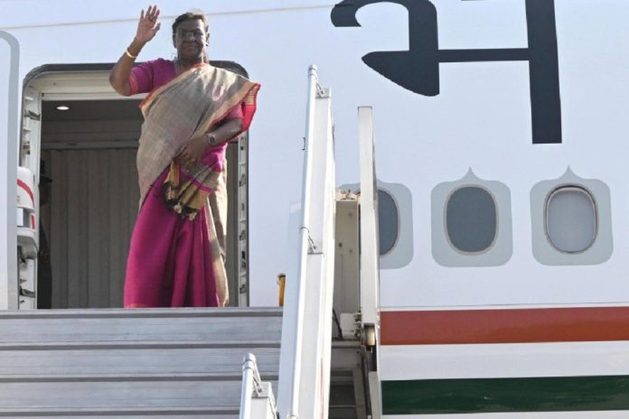 Presidente da India, Droupadi Murmu, em vista de Estado a Portugal