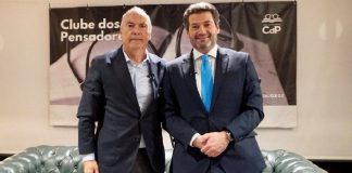 André Ventura candidato à Presidência da República vai ao Clube dos Pensadores