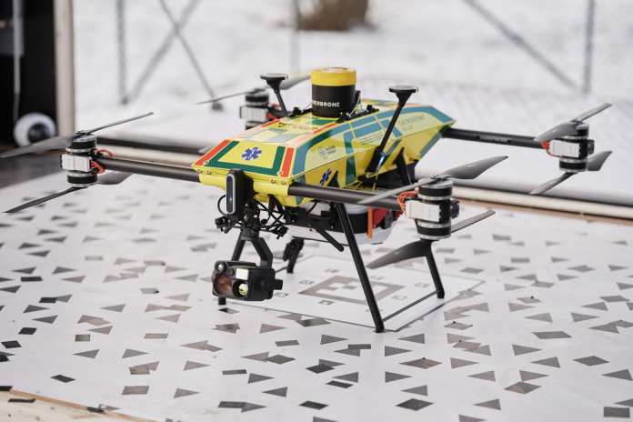 Drones para serviços de emergência médica lançados pela empresa sueca Everdrone