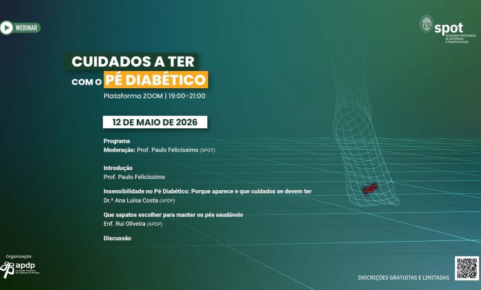 Pé diabético e os cuidados a ter em debate num webinar gratuito