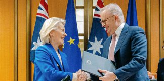 UE e Austrália concluem Acordo de Comércio Livre e Parceria em Segurança e Defesa