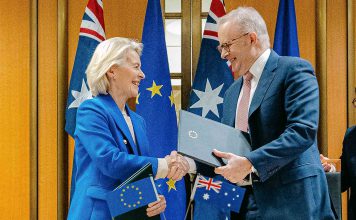 UE e Austrália concluem Acordo de Comércio Livre e Parceria em Segurança e Defesa