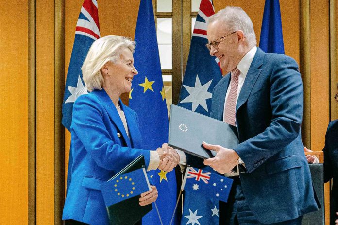 UE e Austrália concluem Acordo de Comércio Livre e Parceria em Segurança e Defesa